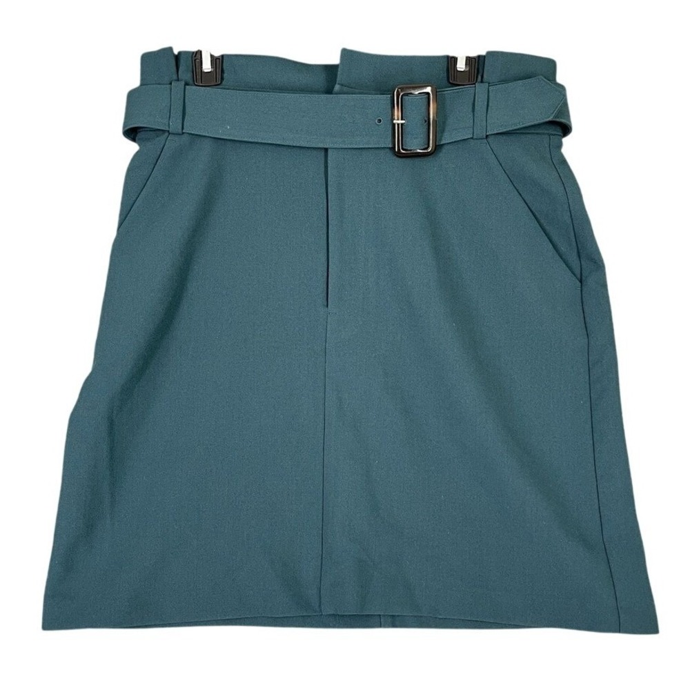 Banana Republic Belted Skirt Women 12 Tailored Workwear Modern Office Chic